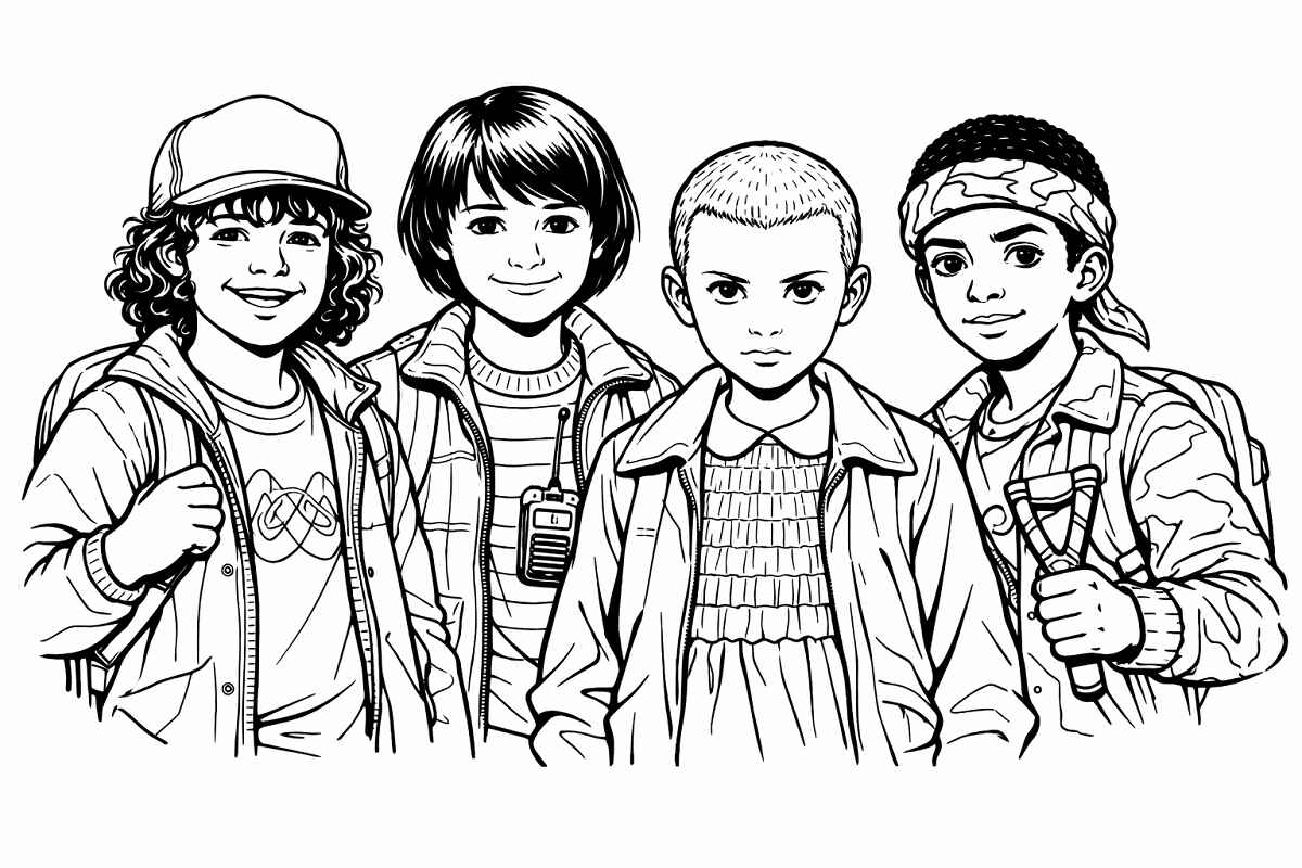 Desenho de Stranger Things Desenho Colorir Imprimir 24