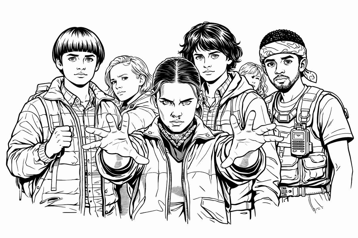 Desenho de Stranger Things Desenho Colorir Imprimir 25