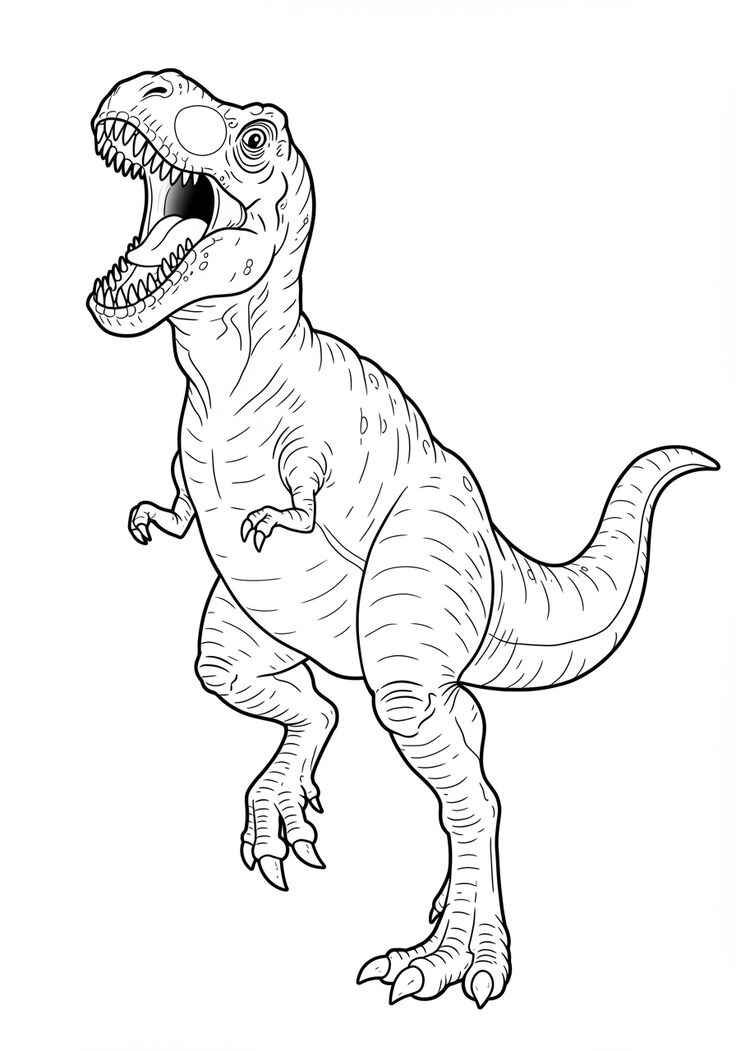 Desenho de T Rex Desenho Colorir Imprimir 01