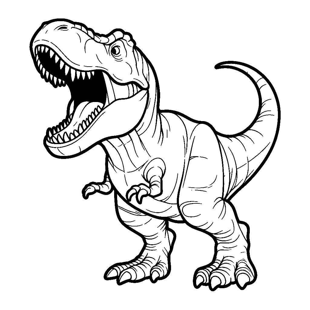 Desenho de T Rex Desenho Colorir Imprimir 06