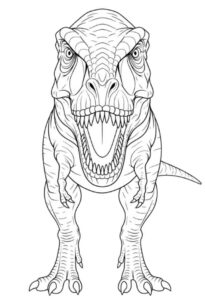 Desenho de T Rex Desenho Colorir Imprimir 07