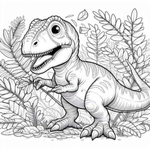 Desenho de T Rex Desenho Colorir Imprimir 08