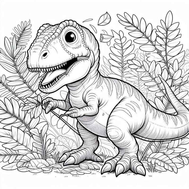 Desenho de T Rex Desenho Colorir Imprimir 08
