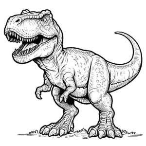Desenho de T Rex Desenho Colorir Imprimir 09