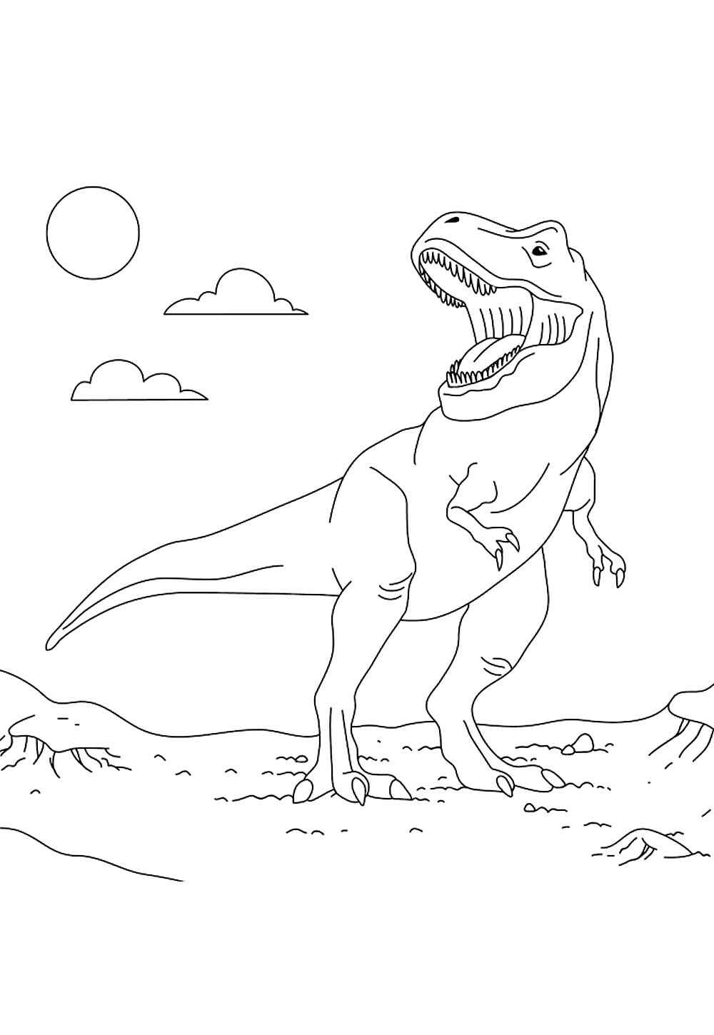 Desenho de T Rex Desenho Colorir Imprimir 30