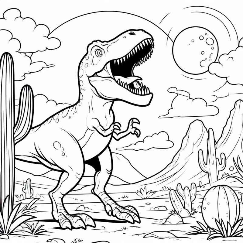 Desenho de T Rex Desenho Colorir Imprimir 45