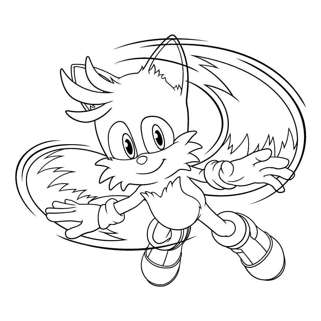 Desenho de Tails Desenho Colorir Imprimir 01