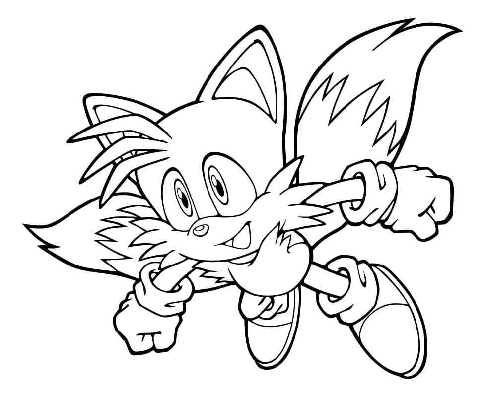 Desenho de Tails Desenho Colorir Imprimir 02