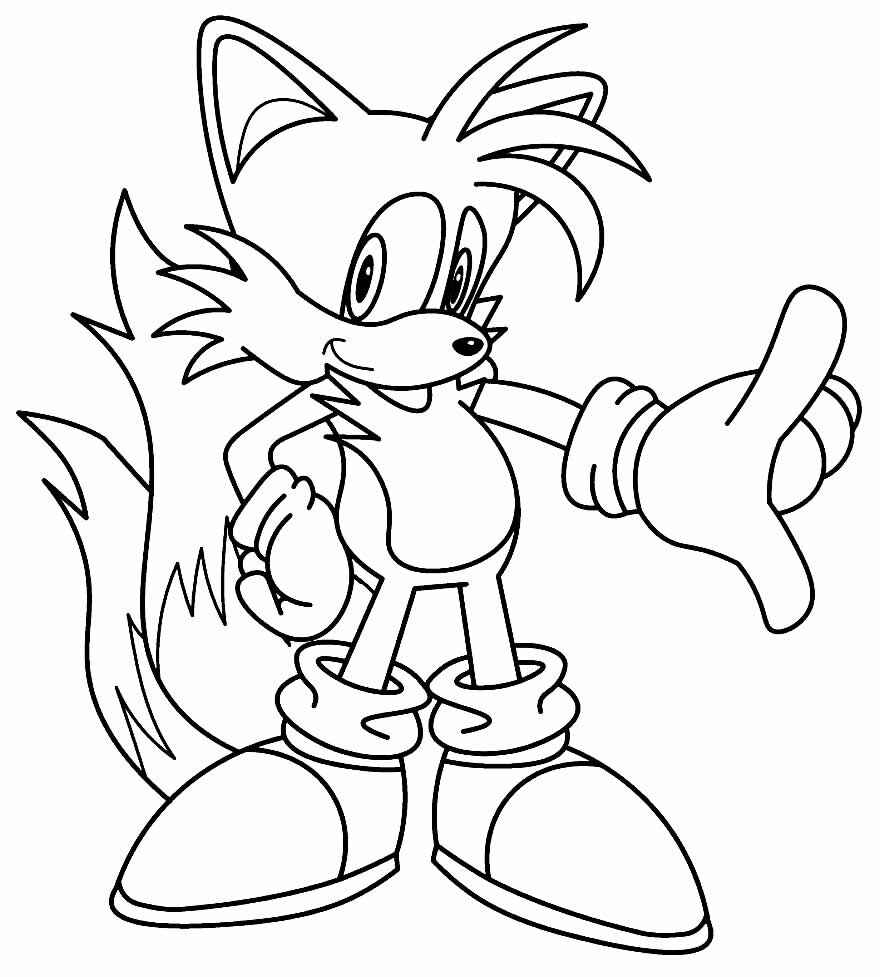 Desenho de Tails Desenho Colorir Imprimir 17