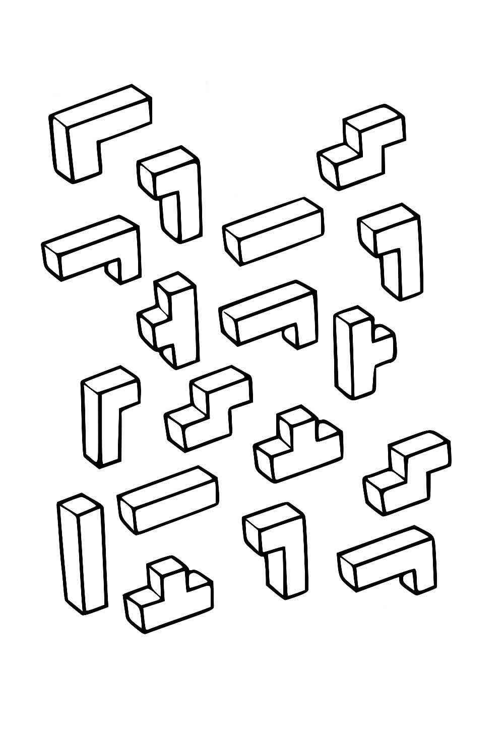 Desenho de Tetris Desenho Colorir Imprimir 05