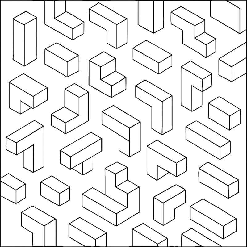 Desenho de Tetris Desenho Colorir Imprimir 11