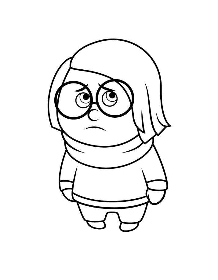 Desenho de Tristeza Divertidamente Desenho Colorir Imprimir 01