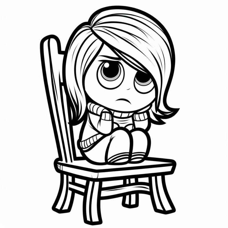 Desenho de Tristeza Divertidamente Desenho Colorir Imprimir 04