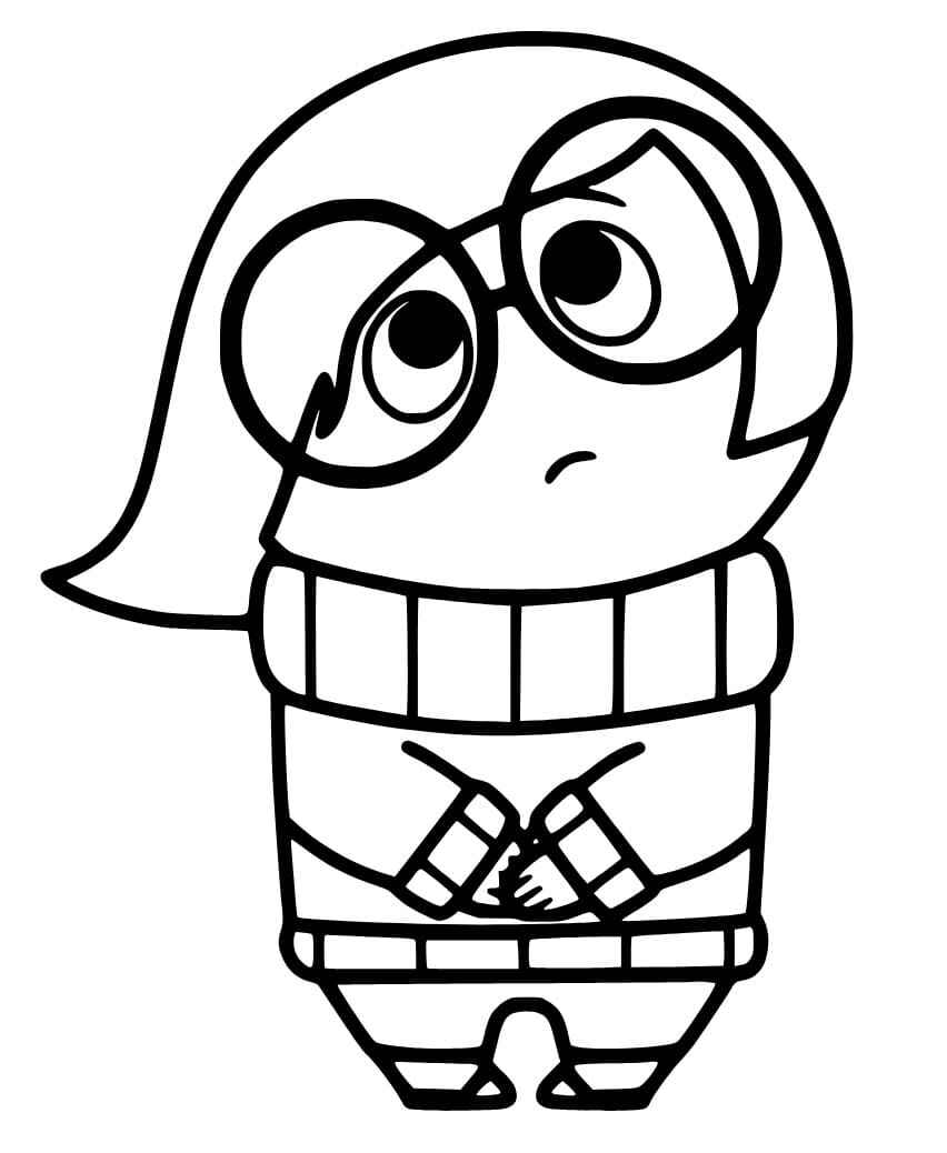 Desenho de Tristeza Divertidamente Desenho Colorir Imprimir 05