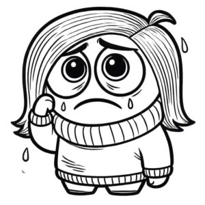 Desenho de Tristeza Divertidamente Desenho Colorir Imprimir 06