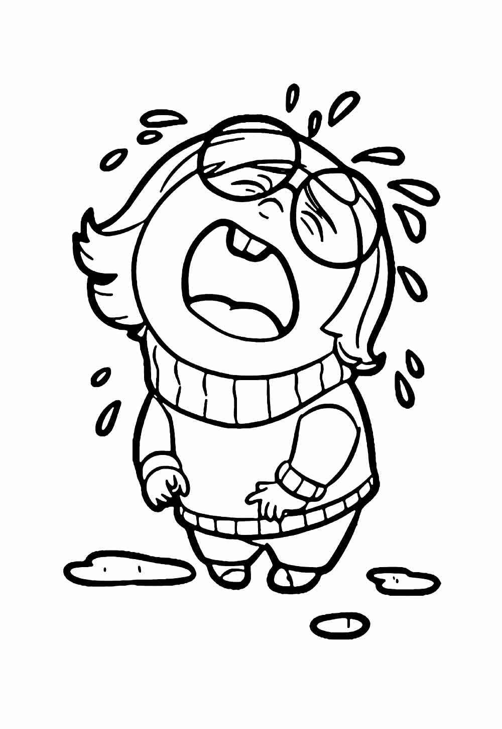 Desenho de Tristeza Divertidamente Desenho Colorir Imprimir 08