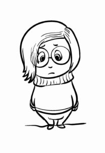 Desenho de Tristeza Divertidamente Desenho Colorir Imprimir 09