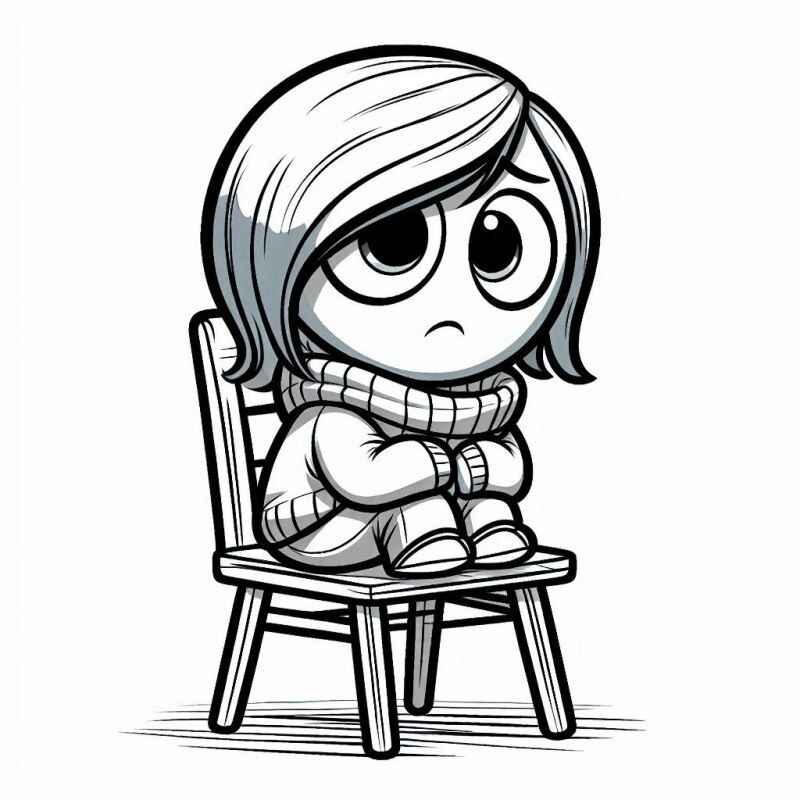 Desenho de Tristeza Divertidamente Desenho Colorir Imprimir 12