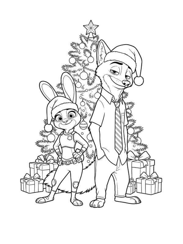 Desenho de Zootopia Desenho Colorir Imprimir 02