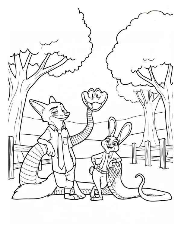 Desenho de Zootopia Desenho Colorir Imprimir 03