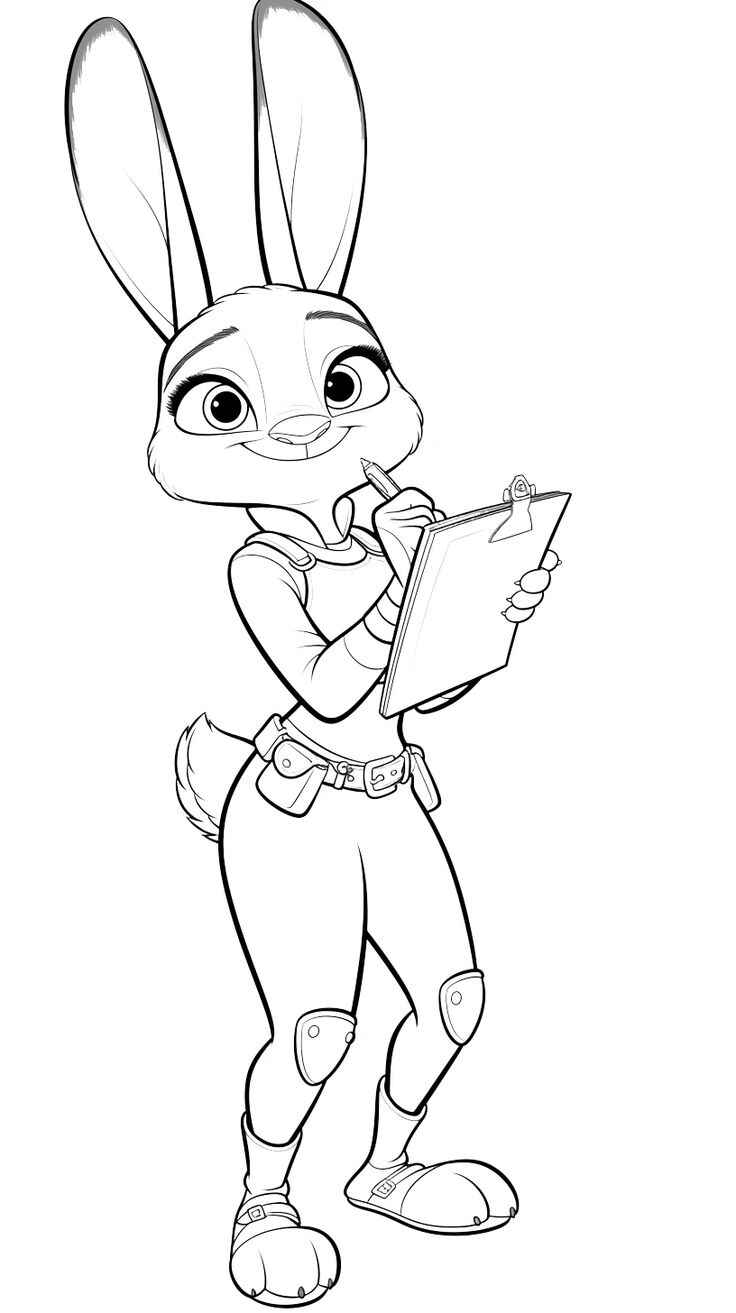 Desenho de Zootopia Desenho Colorir Imprimir 07