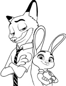 Desenho de Zootopia Desenho Colorir Imprimir 10