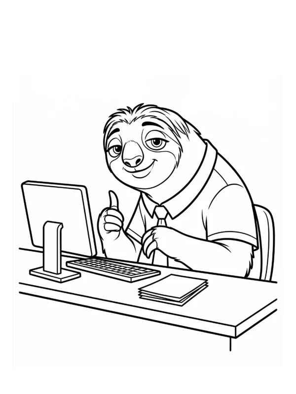 Desenho de Zootopia Desenho Colorir Imprimir 11