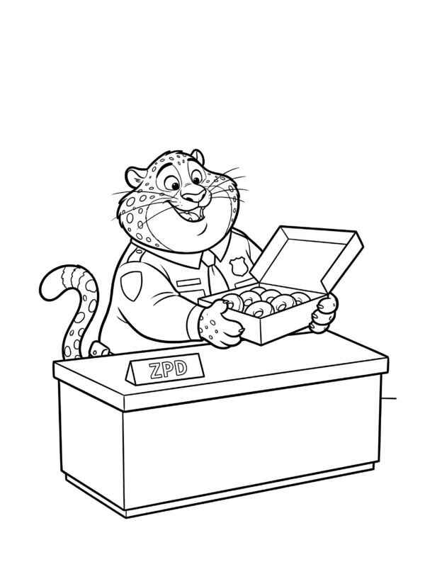 Desenho de Zootopia Desenho Colorir Imprimir 14