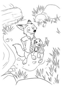 Desenho de Zootopia Desenho Colorir Imprimir 26