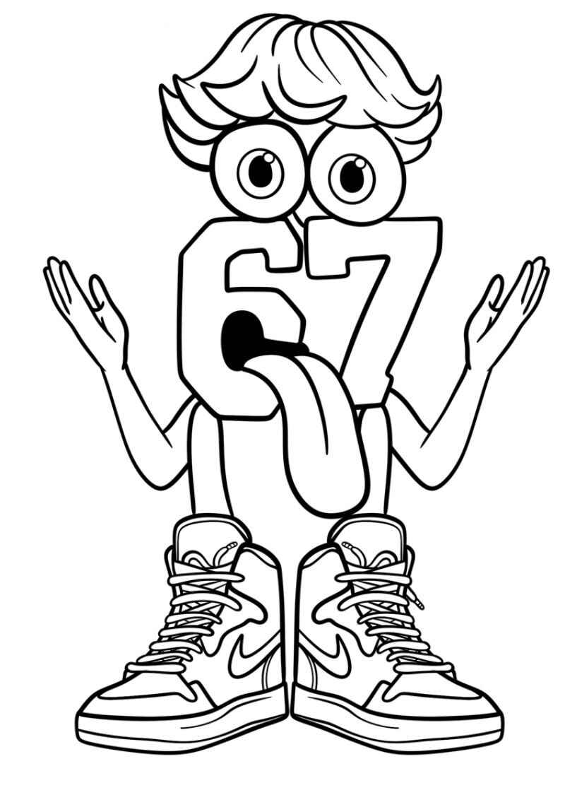 Desenho de 67 Six Seven Desenho Colorir Imprimir 01