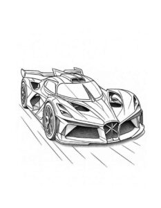 Desenho de Bugatti Desenho Colorir Imprimir 04