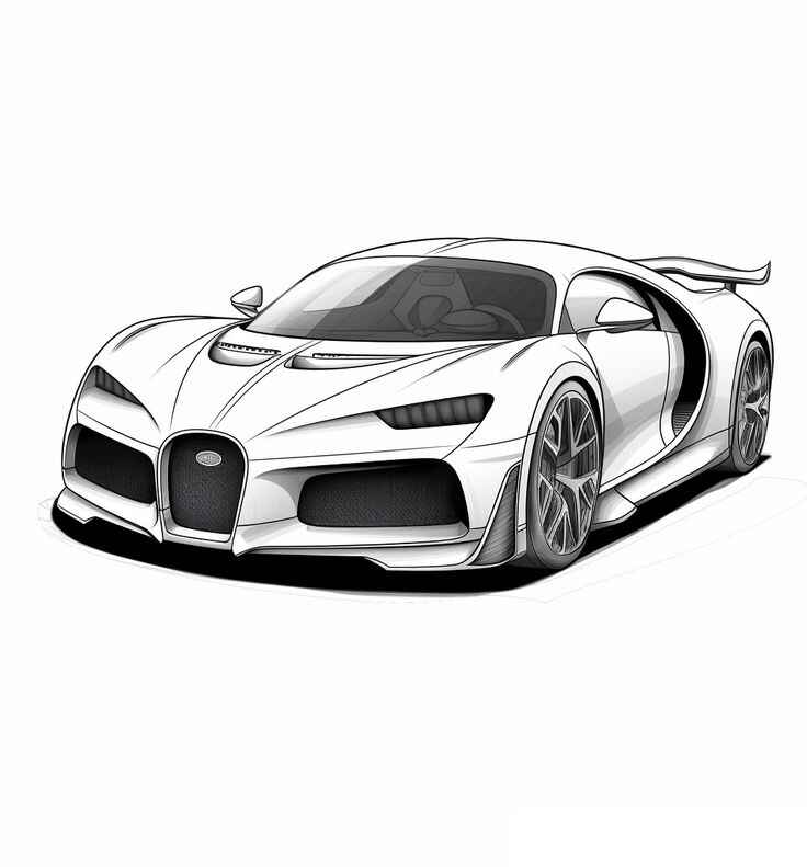 Desenho de Bugatti Desenho Colorir Imprimir 05