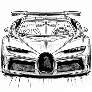 Desenho de Bugatti Desenho Colorir Imprimir 06
