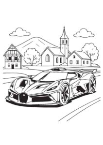 Desenho de Bugatti Desenho Colorir Imprimir 11