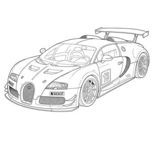 Desenho de Bugatti Desenho Colorir Imprimir 12