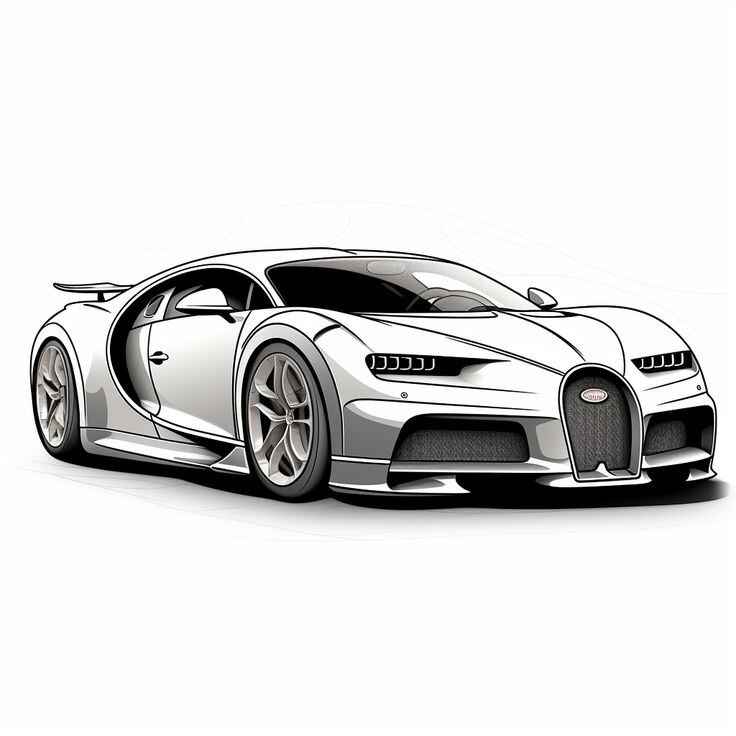 Desenho de Bugatti Desenho Colorir Imprimir 13