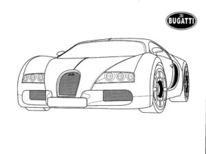 Desenho de Bugatti Desenho Colorir Imprimir 19