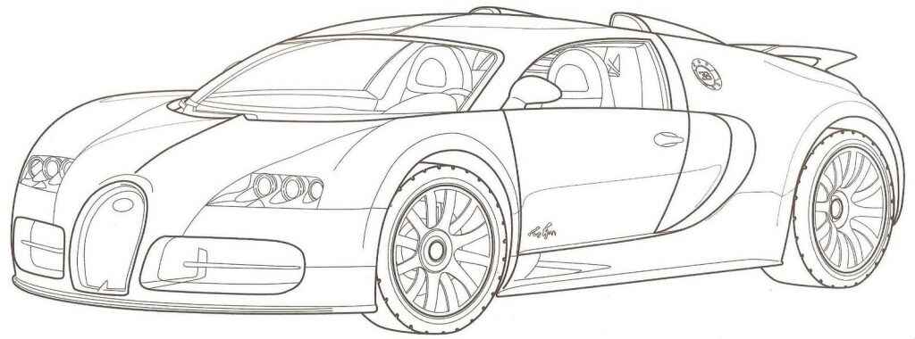 Desenho de Bugatti Desenho Colorir Imprimir 21