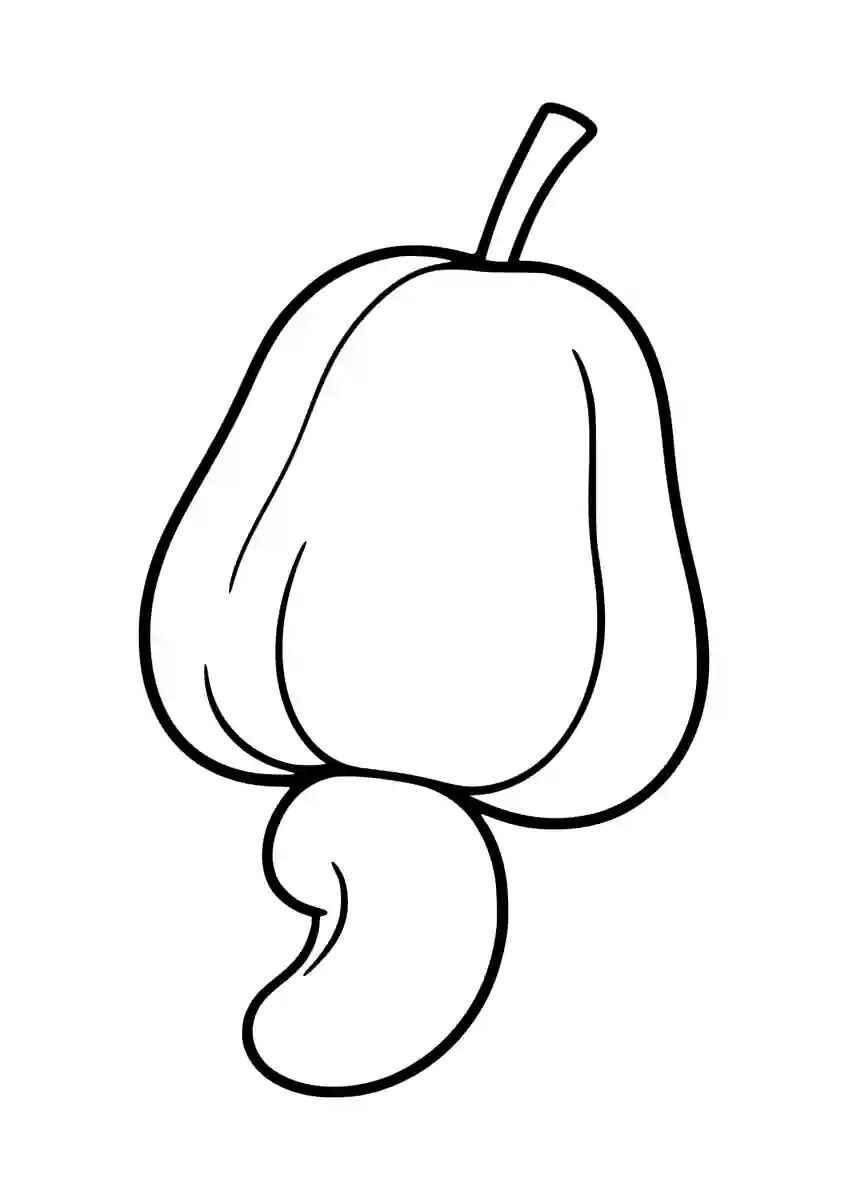 Desenho de Caju Desenho Colorir Imprimir 01