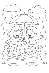 Desenho de Chuva Desenho Colorir Imprimir 02