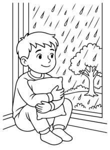 Desenho de Chuva Desenho Colorir Imprimir 06