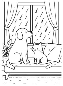 Desenho de Chuva Desenho Colorir Imprimir 07