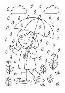 Desenho de Chuva Desenho Colorir Imprimir 10