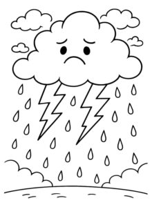 Desenho de Chuva Desenho Colorir Imprimir 11