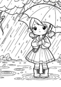 Desenho de Chuva Desenho Colorir Imprimir 12