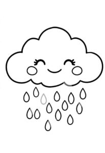 Desenho de Chuva Desenho Colorir Imprimir 13