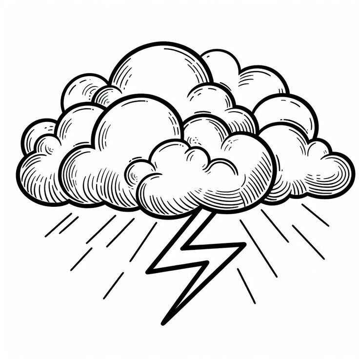 Desenho de Chuva Desenho Colorir Imprimir 16