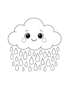 Desenho de Chuva Desenho Colorir Imprimir 17