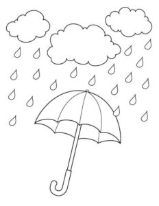 Desenho de Chuva Desenho Colorir Imprimir 19