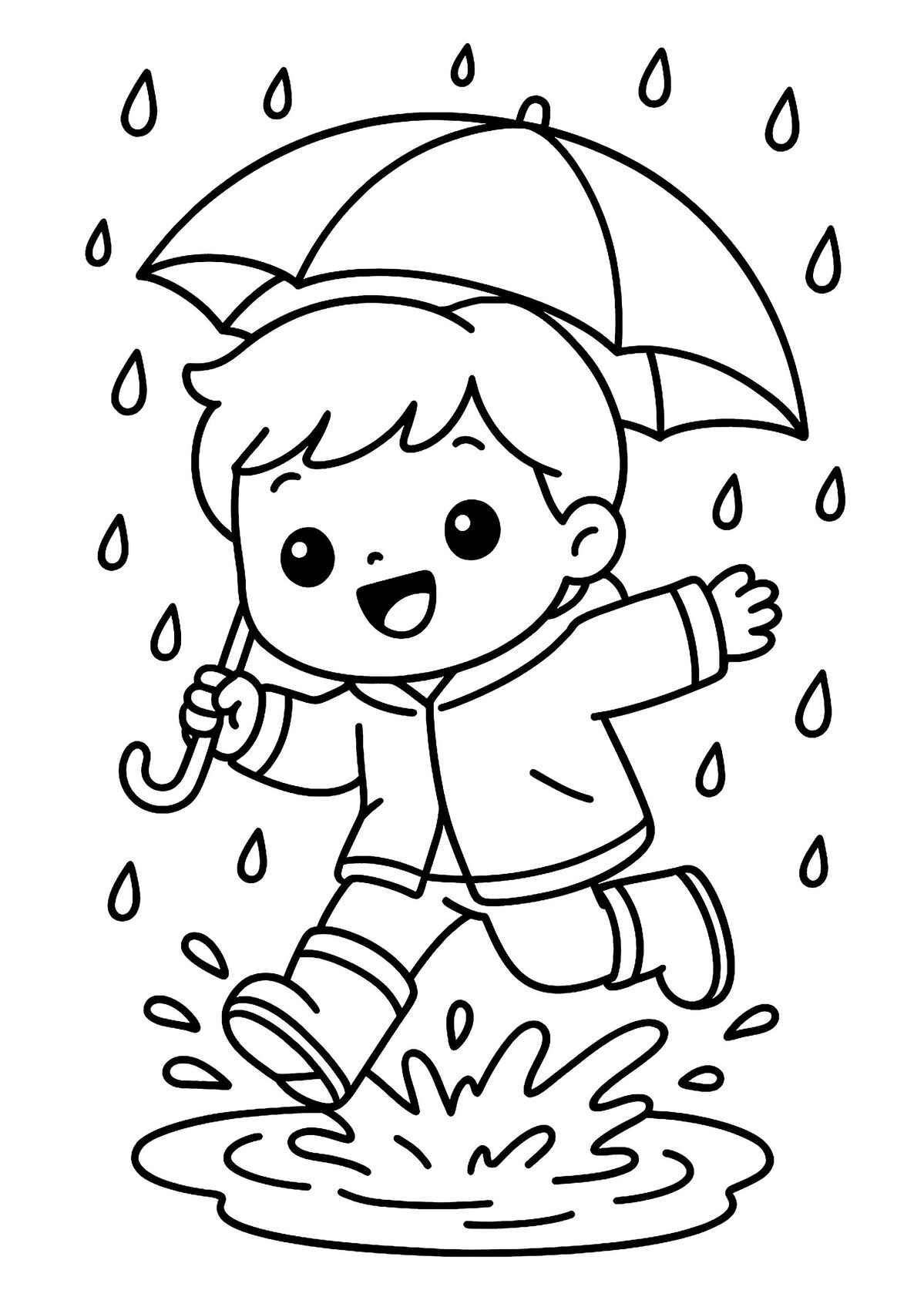 Desenho de Chuva Desenho Colorir Imprimir 25